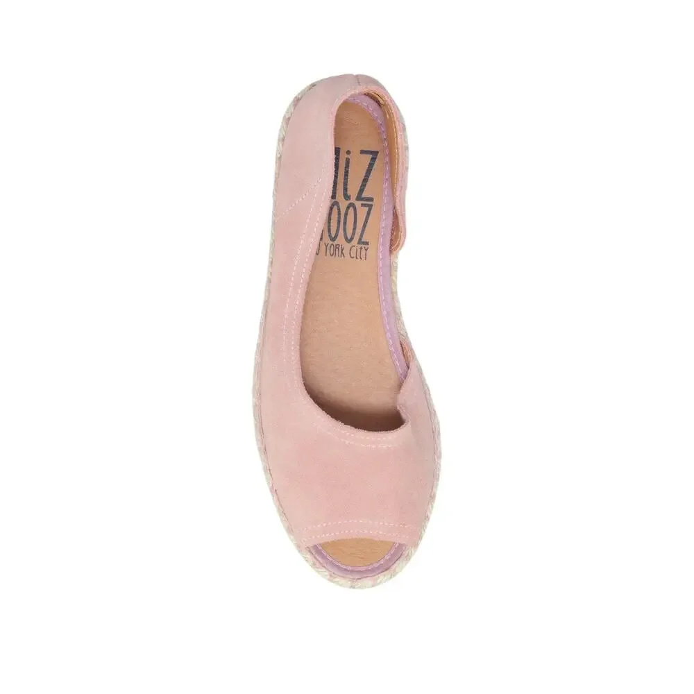 NWT Miz Mooz Cruze Pink Suede Espadrille Flats Size 38 Size 7.5-8 Made in Spain